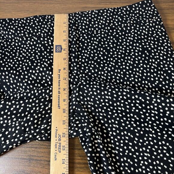 Loft Dress Pants Ankle Marisa Sketched Polka Dots Black & White Structure Sz 14 - Picture 10 of 11